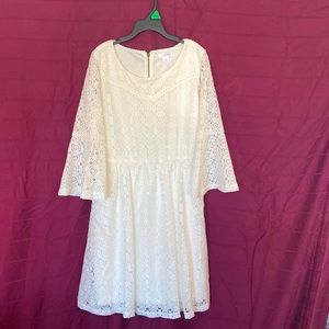 3/4 sleeve child ration lace dress size L